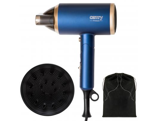 Plaukų džiovintuvas Camry Hair Dryer CR 2268 1800 W Number of temperature settings 2 Ionic function Diffuser nozzle Blue/Gold