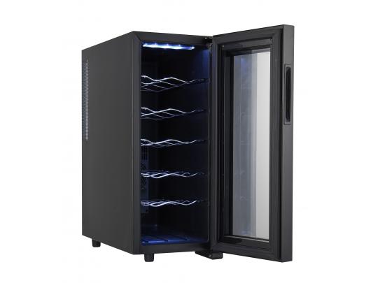 Vyno šaldytuvas Adler Beverage Pantry AD 8083 Energy efficiency class G Free standing Bottles capacity 12 Black