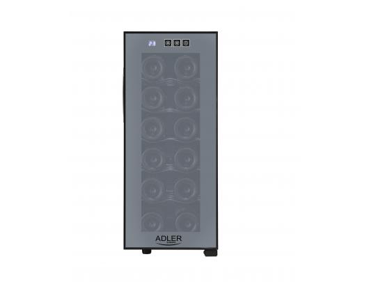 Vyno šaldytuvas Adler Beverage Pantry AD 8083 Energy efficiency class G Free standing Bottles capacity 12 Black