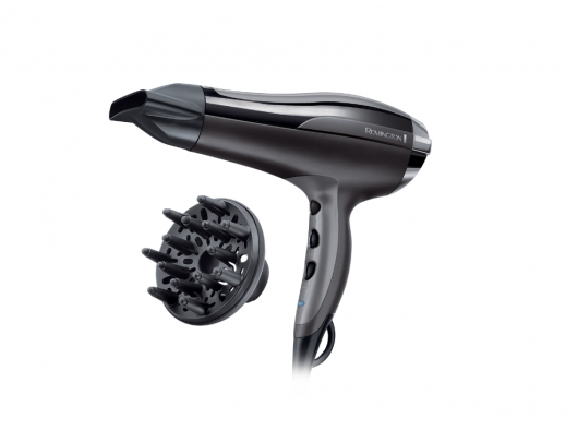 Plaukų džiovintuvas Remington Hair Dryer Pro-Air Turbo D5220 2400 W Number of temperature settings 3 Ionic function Diffuser nozzle Black