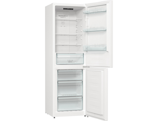 Šaldytuvas Gorenje Refrigerator NRKE62W Energy efficiency class E Free standing Combi Height 185 cm No Frost system Fridge net capacity 204 L Freezer