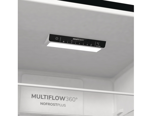 Šaldytuvas Gorenje Refrigerator NRK6202EBXL4 Energy efficiency class E Free standing Combi Height 200 cm No Frost system Fridge net capacity 235 L Fr