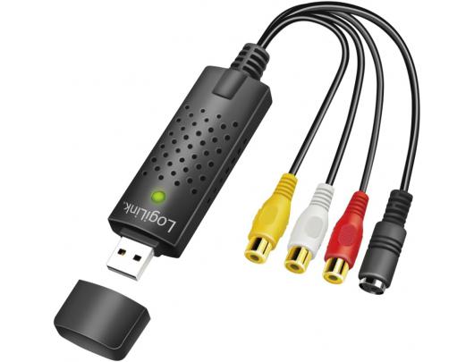 Adapteris Logilink VG0030A USB 2.0 A/V grabber, USB-A/M to 3x RCA + Mini-DIN 5/F, Windows 11