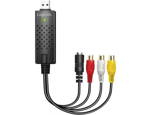 Adapteris Logilink VG0030A USB 2.0 A/V grabber, USB-A/M to 3x RCA + Mini-DIN 5/F, Windows 11