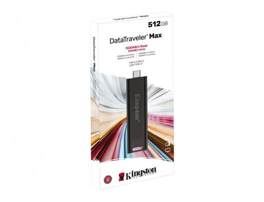 USB raktas Kingston | DataTraveler MAX | 512GB | USB 3.2 | Black