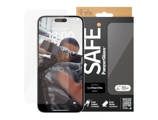 Apsauginis stiklas PanzerGlass Apple iPhone 15 Plus Grūdintas stiklas Skaidrus