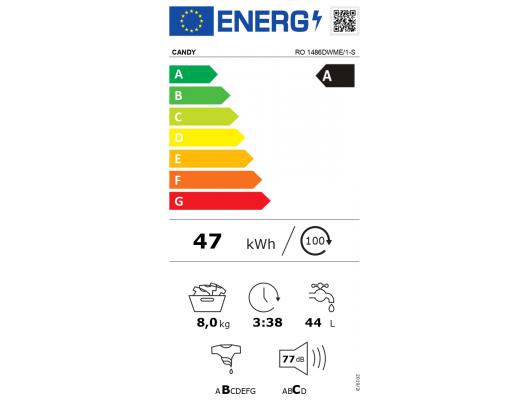 Skalbimo mašina Candy RO 1486DWME/1-S 8 kg Balta