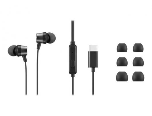 Ausinės Lenovo USB-C Wired In-Ear Headphones (with inline control) Wired Black