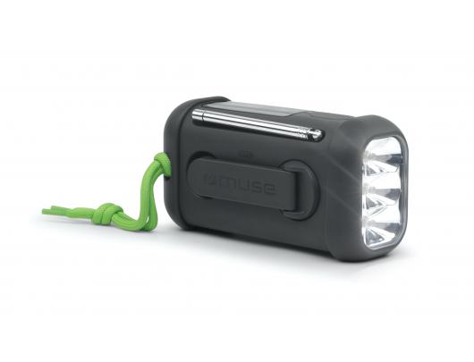Radijo imtuvas Muse Portable Solar Radio with Crank and Flashlight MH-08 MB AUX in Bluetooth FM radio