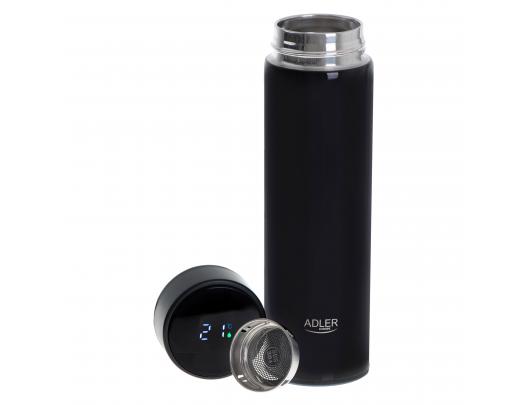 Termosas Adler Thermal Flask AD 4506bk Material Stainless steel/Silicone Black