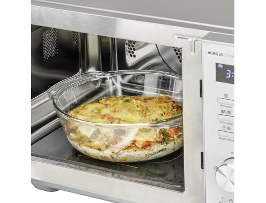 Mikrobangų krosnelė Caso Microwave Oven Chef HCMG 25 Free standing 900 W Convection Grill Stainless Steel