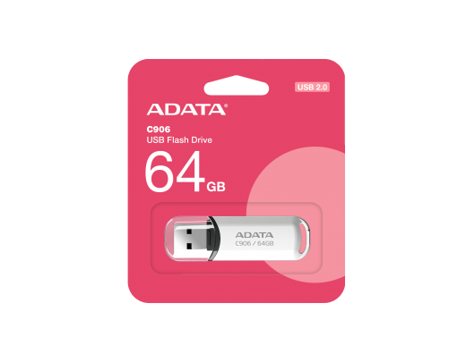 USB raktas ADATA USB Flash Drive C906 64GB USB 2.0 White