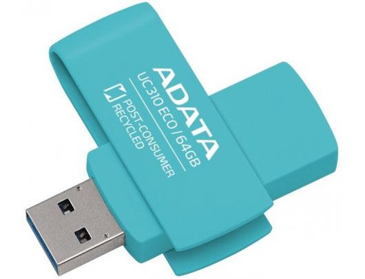 USB raktas ADATA USB Flash Drive UC310 ECO 64GB USB 3.2 Gen1 Green