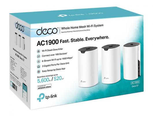 Maršrutizatorius TP-Link Deco S7 V1.6 - Wi-Fi system - Wi-Fi 5 - desktop | 3-port switch | AC1900 | 2.4 GHz / 5 GHz