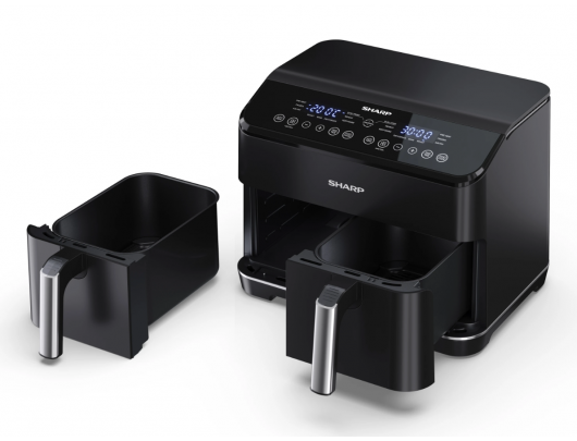 Karšto oro gruzdintuvė Sharp | Air Fryer | AF-GD82AE-B | Power 1800 W | Capacity 8 L | Black