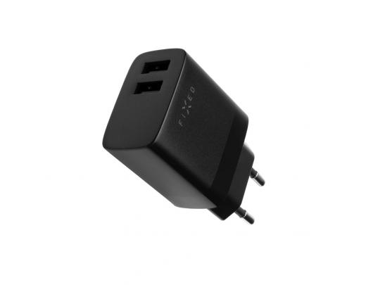Įkroviklis Fixed Dual USB Travel Charger 17W FIXC17N-2U-BK