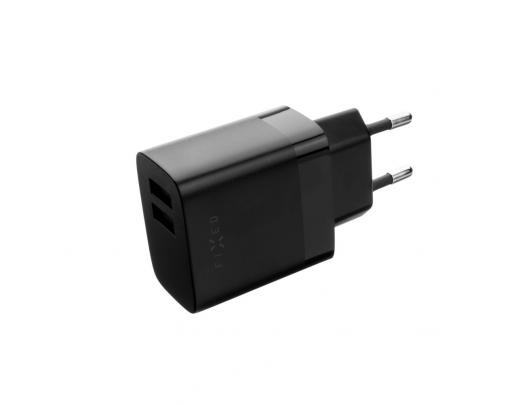 Įkroviklis Fixed Dual USB Travel Charger 17W FIXC17N-2U-BK