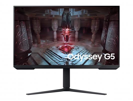 Monitorius Samsung Odyssey G5 S32CG510EU 32 in VA QHD 2560x1440 at 165 Hz 300 cd/m² 2xHDMI, DisplayPort Height, pivot (rotation), swivel, tilt None