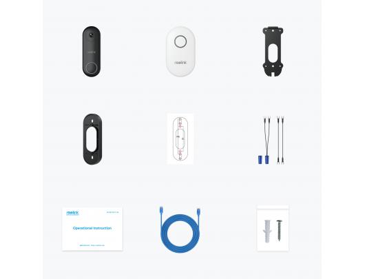 Durų skambutis Reolink D340P Smart 2K+ Wired PoE Video Doorbell with Chime