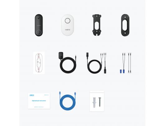 Durų skambutis Reolink D340W Smart 2K+ Wired WiFi Video Doorbell with Chime