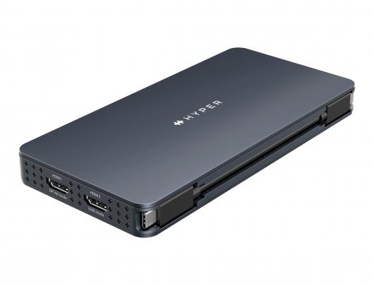 Jungčių stotelė Hyper HyperDrive Universal Silicon Motion USB-C 10-in1 Dual HDMI Docking Station Ethernet LAN