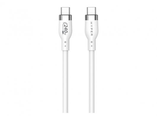 Kabelis Hyper White USB-C cable Male 24 pin USB-C 1 m Male 24 pin USB-C