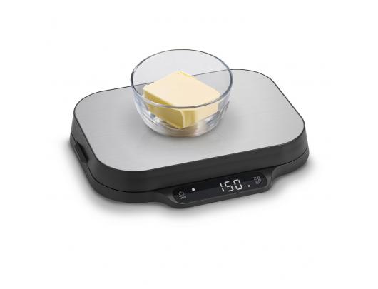 Virtuvinės svarstyklės Caso Kitchen and Precision scales | KitchenDuo | Display type LED | Black/Stainless steel