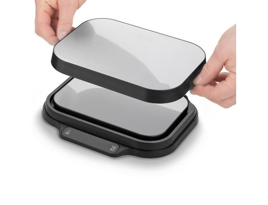 Virtuvinės svarstyklės Caso Kitchen and Precision scales | KitchenDuo | Display type LED | Black/Stainless steel