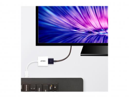 Adapteris Aten | VC985 | Video adapter | 19 pin HDMI Type A | Female | 20 pin DisplayPort | Male | White