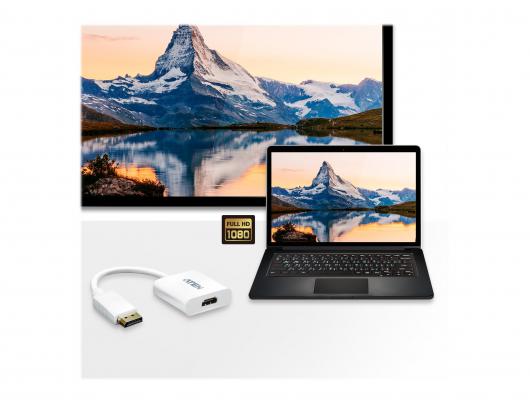 Adapteris Aten | VC985 | Video adapter | 19 pin HDMI Type A | Female | 20 pin DisplayPort | Male | White