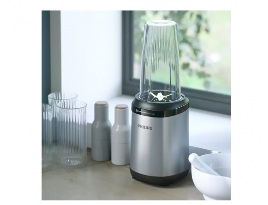 Kokteilinė Philips HR2765/00, 800 W, Tritan plastiko ąsotis, 0.7 + 0.5 L talpa, ledo smulkinimas, sidabrinis