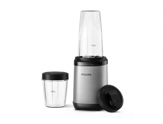 Kokteilinė Philips HR2765/00, 800 W, Tritan plastiko ąsotis, 0.7 + 0.5 L talpa, ledo smulkinimas, sidabrinis