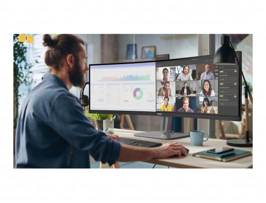 Monitorius Philips | 49B2U6900CH | 49 in | VA | Dual Quad HD 5120x1440 at 75 Hz | 450 cd/m² | 2xHDMI, DisplayPort, 2xUSB-C | 100 Watt | Height, swivel