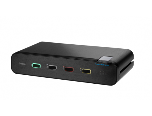 Komutatorius Belkin Universal 2nd Gen Secure KVM Switch, 4-Port, Dual Head, No CAC
