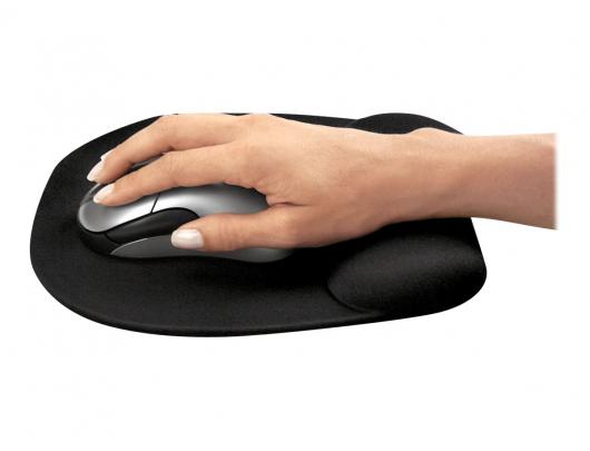 Pelės kilimėlis Fellowes Fellowes Memory Foam Mouse pad with wrist pillow 20.2 cmx23.5 cmx2.54 cm Fabric, memory foam Black