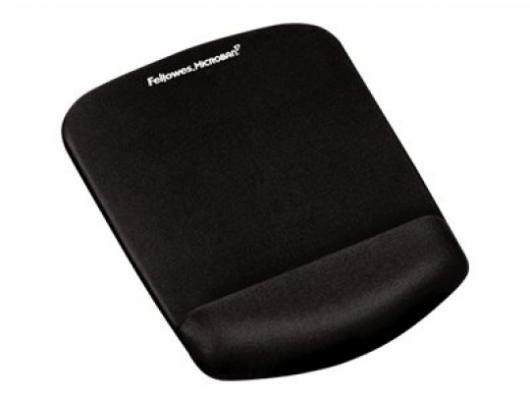 Pelės kilimėlis Fellowes Fellowes PlushTouch Mouse pad with wrist pillow 23.81 cmx18.42 cmx2.54 cm Textile, FoamFusion Black