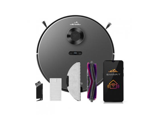 Dulkių siurblys robotas ETA Robot Vacuum Cleaner Aurum PRO ETA624190000 Wet&Dry Operating time (max) 240 min Li-ion 5200 mAh Dust capacity 0.25 L Gre