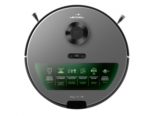 Dulkių siurblys robotas ETA Robot Vacuum Cleaner Aurum ETA524190000 Wet&Dry Operating time (max) 240 min Li-ion 5200 mAh Dust capacity 0.25 L Grey