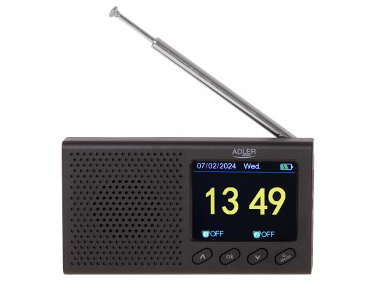 Radijo imtuvas Adler FM Travel Radio AD 1198 Alarm function Black