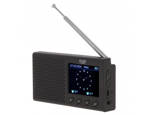 Radijo imtuvas Adler FM Travel Radio AD 1198 Alarm function Black
