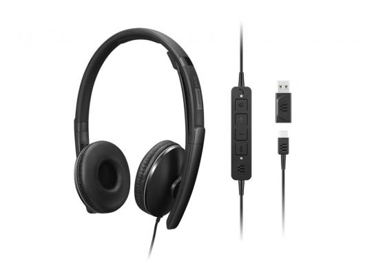 Ausinės Lenovo ANC Headset Gen2 (Teams) 4XD1M45627 Wired Black