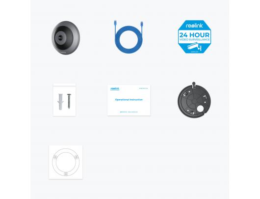 IP kamera Reolink 360° Panoramic Indoor Fisheye Camera with Smart Detection Fisheye Series P520 Fisheye 6 MP 1.98mm/F2.0 H.265 Micro SD, Max. 256GB