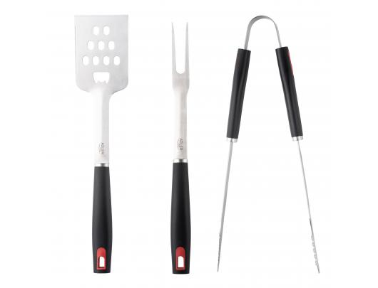 Grilio įrankių rinkinys Adler Grill Utensil Set with Carrying Case AD 6727 Grill Cutlery Set 4 vnt Stainless Steel/Black