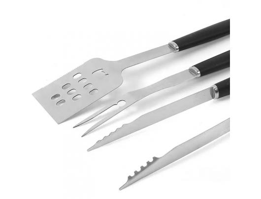 Grilio įrankių rinkinys Adler Grill Utensil Set with Carrying Case AD 6727 Grill Cutlery Set 4 vnt Stainless Steel/Black