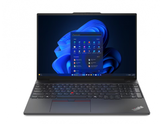 Nešiojamas kompiuteris Lenovo ThinkPad E16 Gen 2 Black 16" IPS WUXGA 1920x1200 pixels Anti-glare AMD Ryzen 5 7535HS 16GB SO-DIMM DDR5 SSD 512GB AMD R
