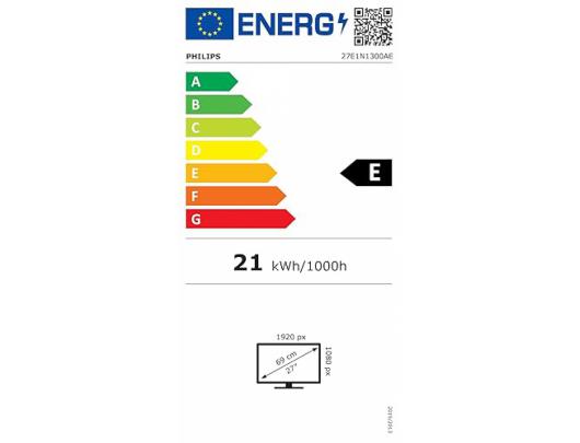 Monitorius Philips Philips 27E1N1300AE 27 in IPS Full HD (1080p) 1920x1080 at 100 Hz HDMI, USB-C Height, tilt Speaker(s)