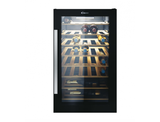 Vyno šaldytuvas Candy Wine Cooler CWC 154 EEL/NF Energy efficiency class G Free standing Bottles capacity 41 Black