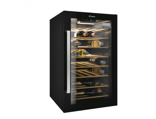 Vyno šaldytuvas Candy Wine Cooler CWC 154 EEL/NF Energy efficiency class G Free standing Bottles capacity 41 Black