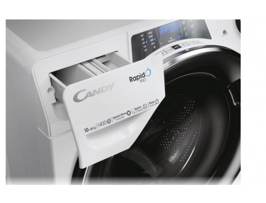 Skalbyklė-džiovyklė Candy | Washing Machine with Dryer | RPW41066BWMBC-S | Energy efficiency class D | Front loading | Washing capacity 10 kg | 1400 R