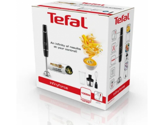 Trintuvas (blenderis) TEFAL | Blender | HB943838 InfintyForce | Hand Blender | 1000 W | Number of speeds 1 | Chopper | Black